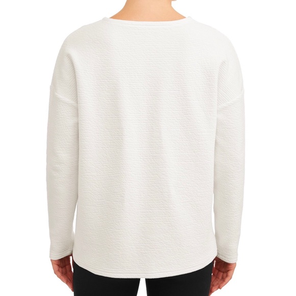 3/$30 Avia | Athleisure Long Sleeve Knit Too, White - Picture 3 of 8